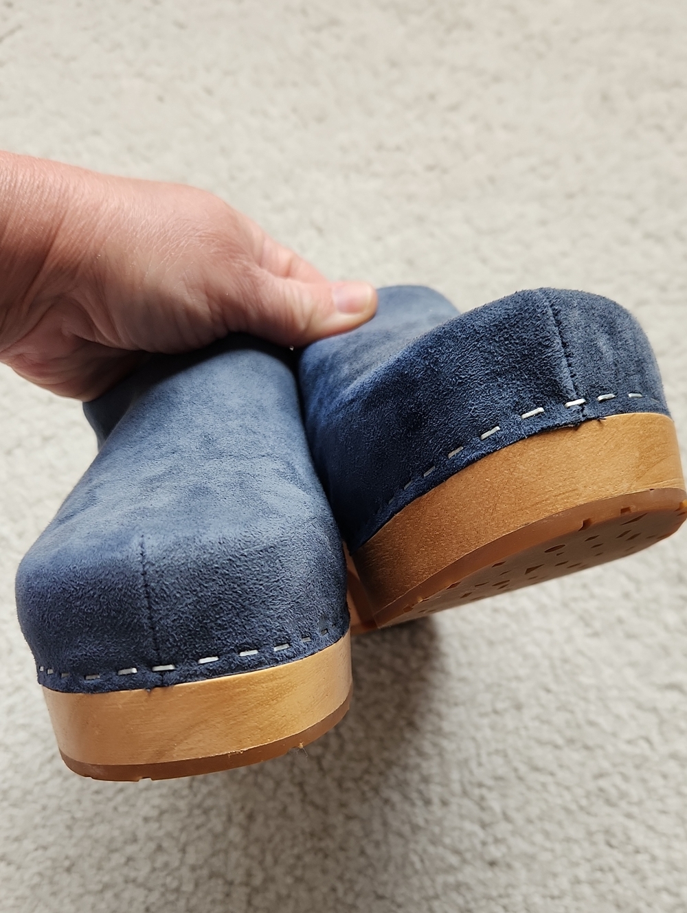 Charlotte Stone Blue Martino Clog SZ 6 - Picture 4 of 5